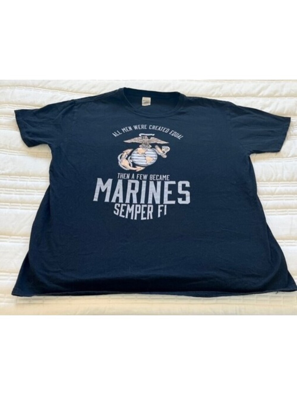 Vintage “All Men Were Created Equal Then A Few Became Marines” 100% Cotton